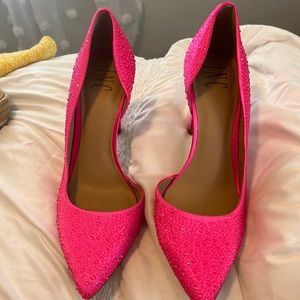 Inc hot pink heels, worn once for homecoming
